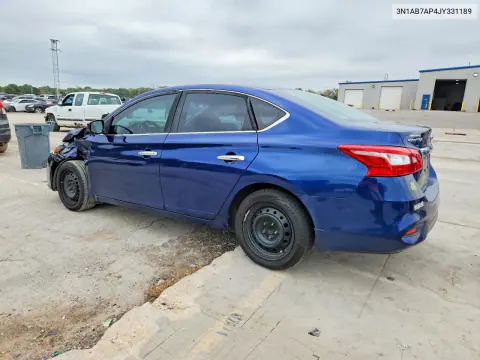 2018 Nissan Sentra S VIN 3N1AB7AP4JY331189 фото 2