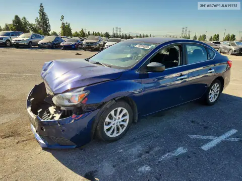 2018 Nissan Sentra Sv VIN 3N1AB7AP1JL619751 фото 1