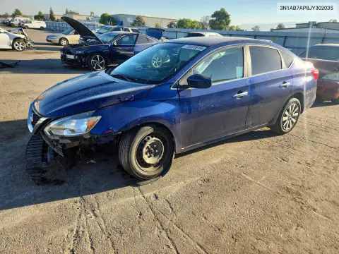 2018 Nissan Sentra S VIN 3N1AB7AP8JY302035 фото 1