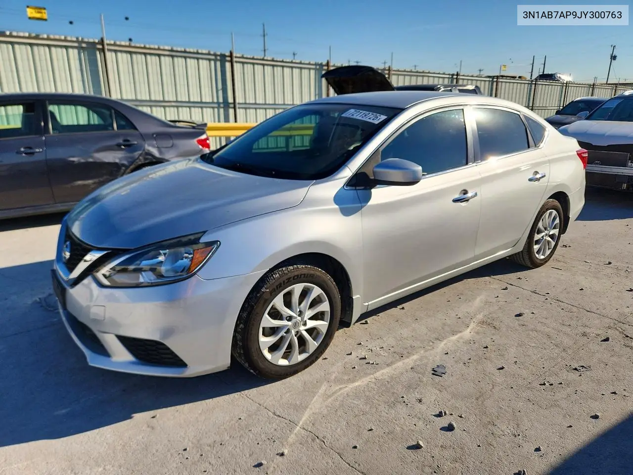 2018 Nissan Sentra Sv VIN 3N1AB7AP9JY300763 фото 1