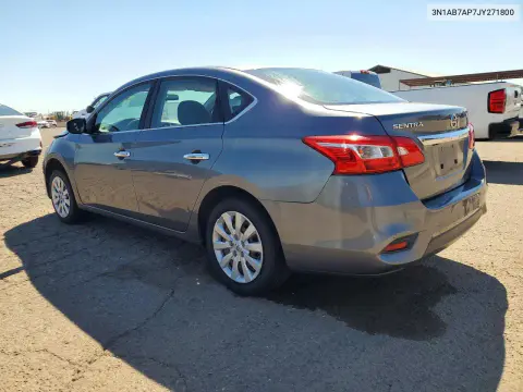 2018 Nissan Sentra S VIN 3N1AB7AP7JY271800 фото 2