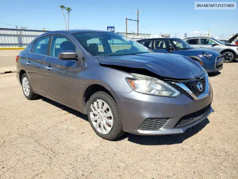 2018 Nissan Sentra S VIN 3N1AB7AP7JY271800 фото 4
