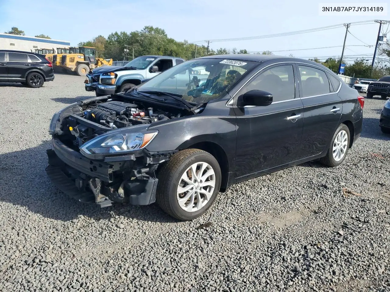 2018 Nissan Sentra Sv VIN 3N1AB7AP7JY314189 фото 1