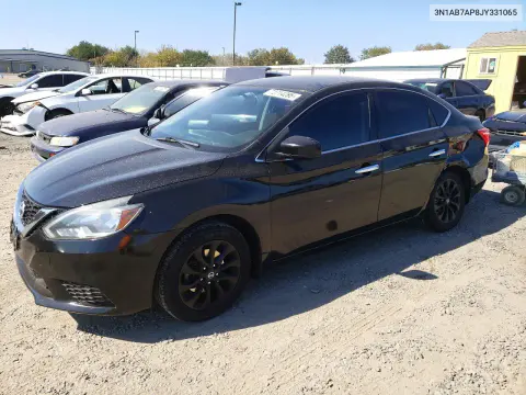 3N1AB7AP8JY331065 — 2018 Nissan Sentra, Задняя часть, фото до ремонта
