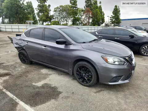 2018 Nissan Sentra S VIN 3N1AB7AP7JY320509 фото 4