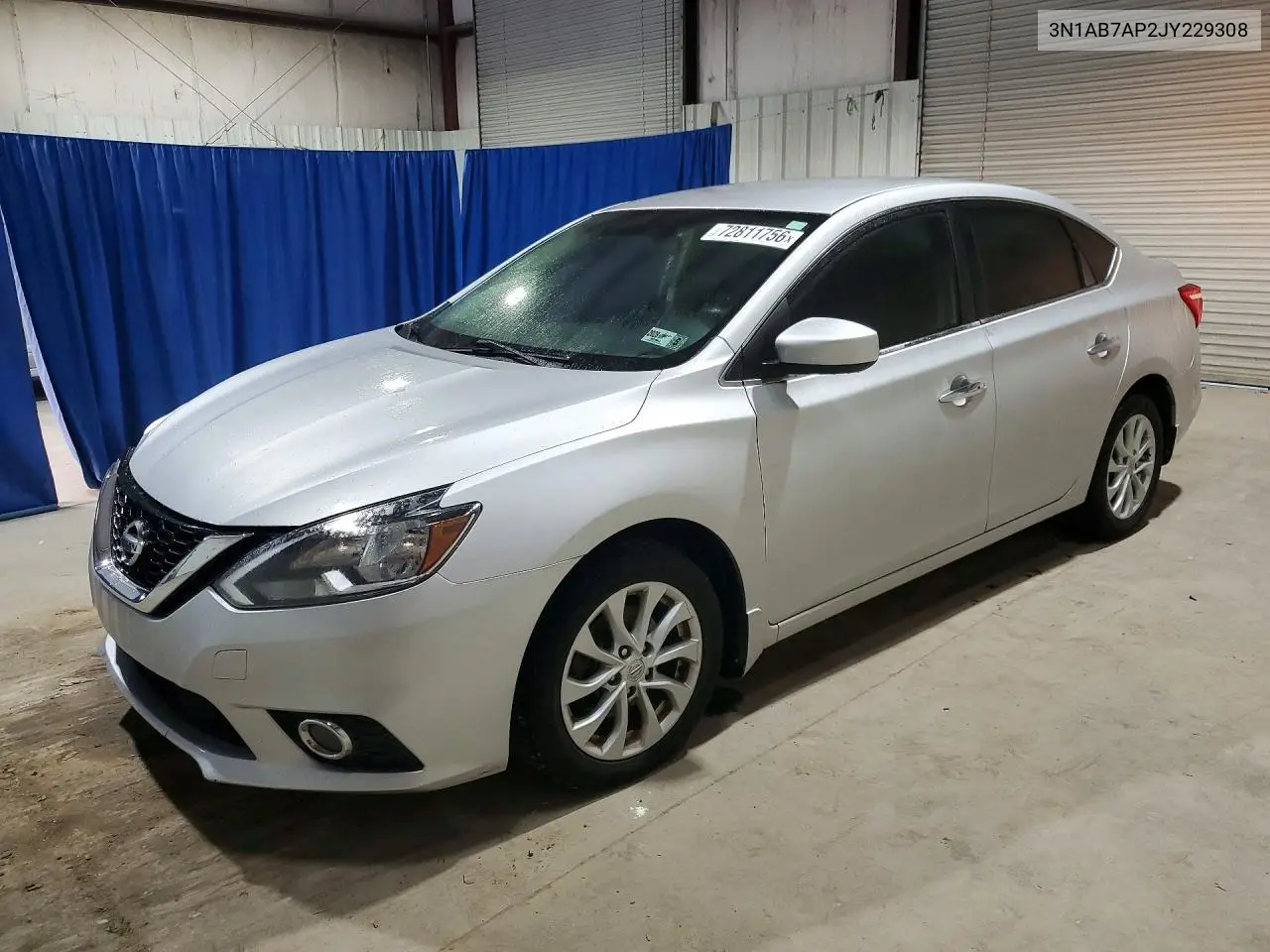 3N1AB7AP2JY229308 Nissan Sentra 2018 — повреждение Передняя часть, фото до ремонта
