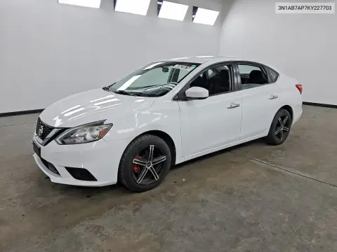 3N1AB7AP7KY227703 — 2019 Nissan Sentra, Мелкие вмятины и царапины, фото до ремонта