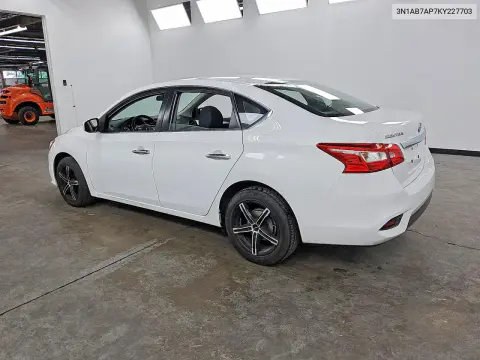 2019 Nissan Sentra S VIN 3N1AB7AP7KY227703 фото 2