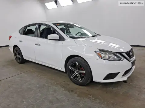2019 Nissan Sentra S VIN 3N1AB7AP7KY227703 фото 4