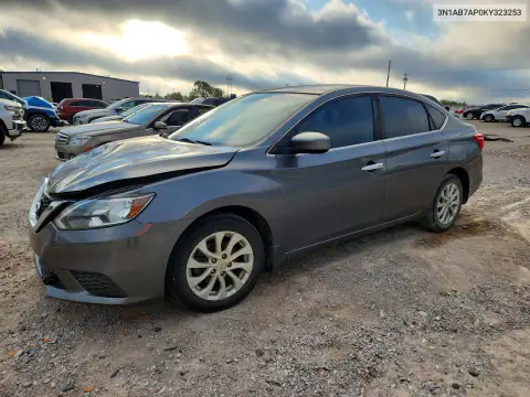 3N1AB7AP0KY323253 — 2019 Nissan Sentra, Передняя часть, фото до ремонта