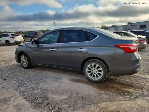 3N1AB7AP0KY323253 — 2019 Nissan Sentra, фото 2 с аукциона Copart, Передняя часть