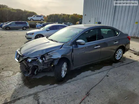 2019 Nissan Sentra Sv VIN 3N1AB7AP3KY376416 фото 1