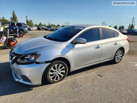 2019 Nissan Sentra Sv VIN 3N1AB7AP2KL612454 фото 1