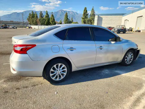 2019 Nissan Sentra Sv VIN 3N1AB7AP2KL612454 фото 3