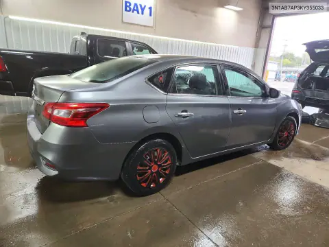 2019 Nissan Sentra S VIN 3N1AB7AP3KY355033 фото 3