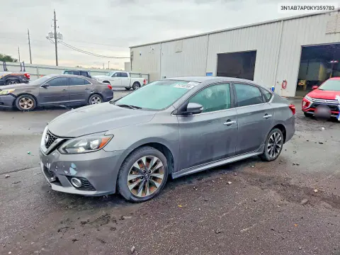 3N1AB7AP0KY359783 — 2019 Nissan Sentra, Передняя часть, фото до ремонта