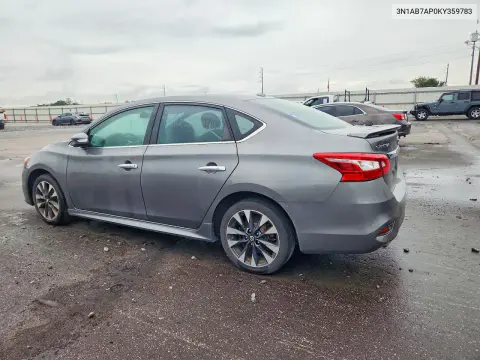 2019 Nissan Sentra Sr VIN 3N1AB7AP0KY359783 фото 2