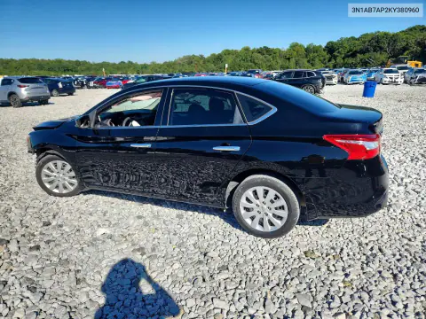 2019 Nissan Sentra S VIN 3N1AB7AP2KY380960 фото 2