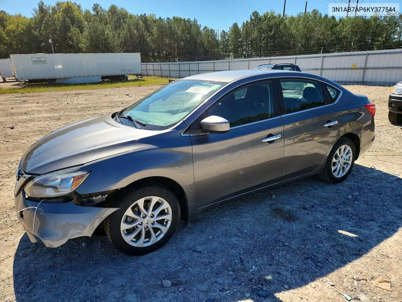 2019 Nissan Sentra Sv VIN 3N1AB7AP6KY377544 фото 1