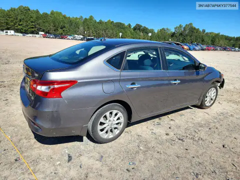 2019 Nissan Sentra Sv VIN 3N1AB7AP6KY377544 фото 3