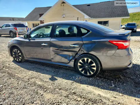 2019 Nissan Sentra Sr VIN 3N1AB7AP7KY240421 фото 2