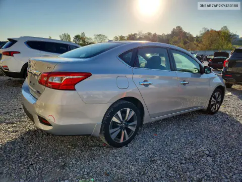 2019 Nissan Sentra Sv VIN 3N1AB7AP2KY430188 фото 3