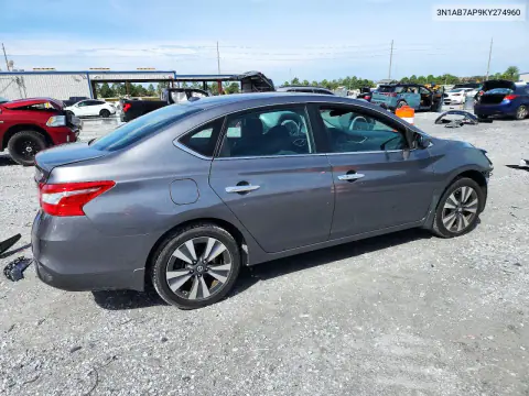 2019 Nissan Sentra Sv VIN 3N1AB7AP9KY274960 фото 3