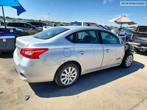2019 Nissan Sentra S VIN 3N1AB7AP6KY362025 фото 3