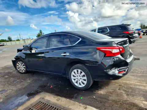 2019 Nissan Sentra S VIN 3N1AB7AP6KY312869 фото 2