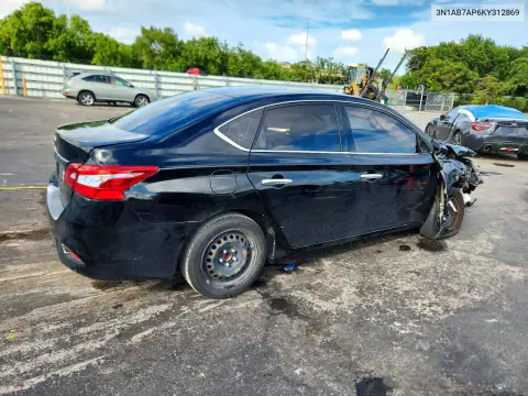 2019 Nissan Sentra S VIN 3N1AB7AP6KY312869 фото 3