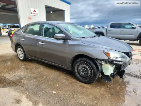 2019 Nissan Sentra S VIN 3N1AB7APXKY206201 фото 4