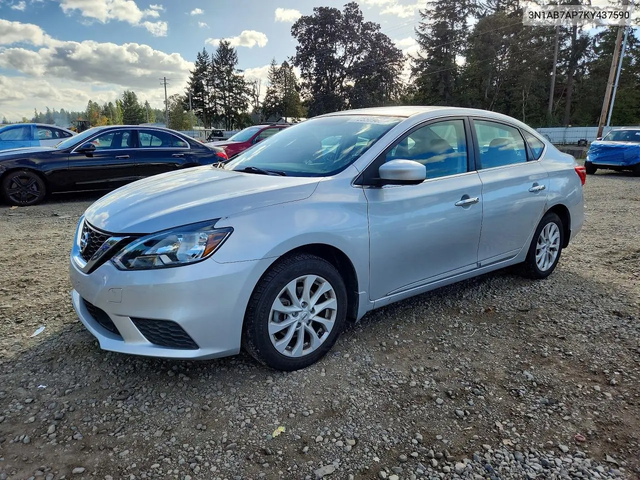 2019 Nissan Sentra Sv VIN 3N1AB7AP7KY437590 фото 1