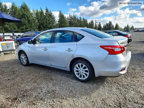 2019 Nissan Sentra Sv VIN 3N1AB7AP7KY437590 фото 2