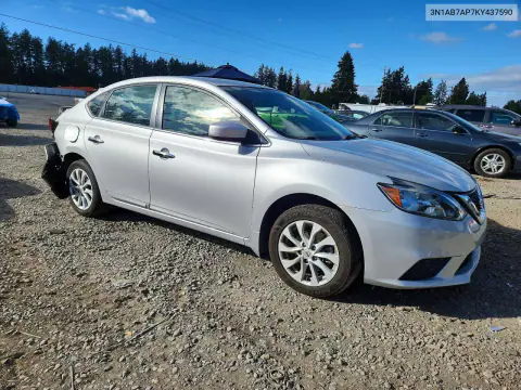 2019 Nissan Sentra Sv VIN 3N1AB7AP7KY437590 фото 4