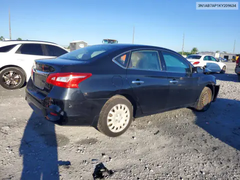 2019 Nissan Sentra S VIN 3N1AB7AP1KY209634 фото 3
