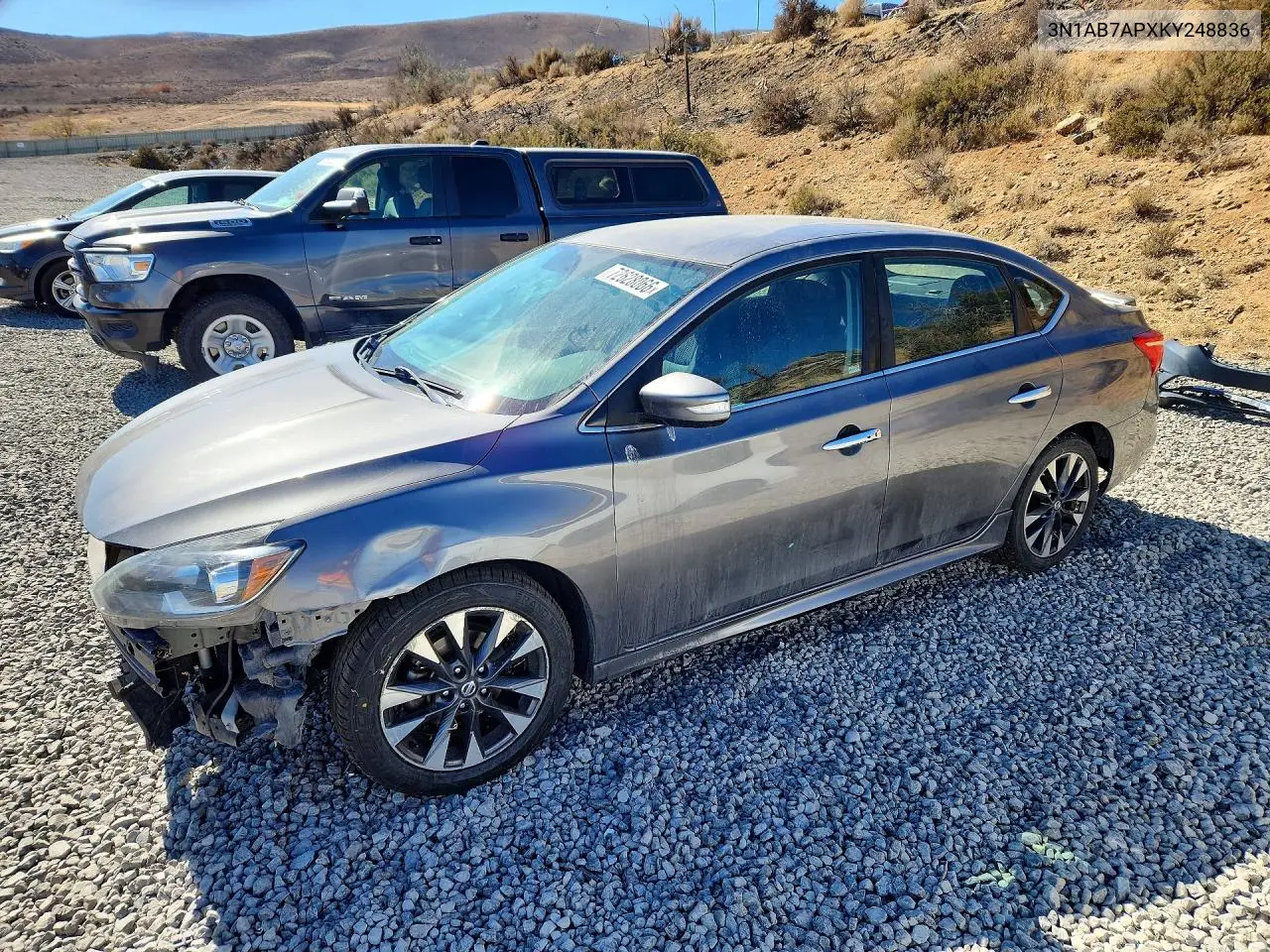 2019 Nissan Sentra Sr VIN 3N1AB7APXKY248836 фото 1