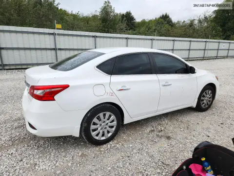 2019 Nissan Sentra S VIN 3N1AB7AP4KY450085 фото 3