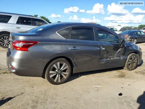 2019 Nissan Sentra Sv VIN 3N1AB7AP4KY294419 фото 3