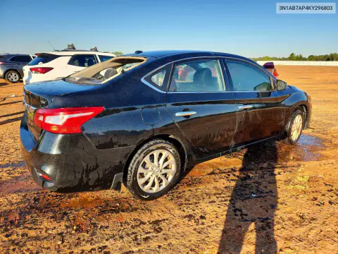 2019 Nissan Sentra Sv VIN 3N1AB7AP4KY296803 фото 3
