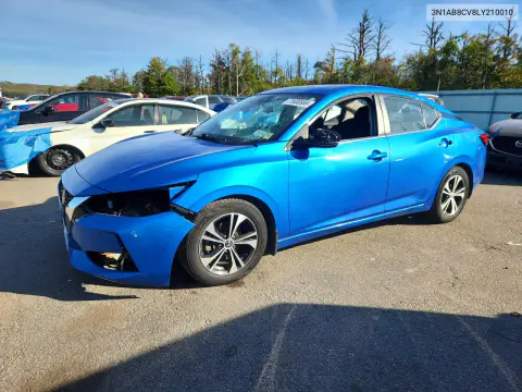 3N1AB8CV8LY210010 — 2020 Nissan Sentra, Передняя часть, фото до ремонта