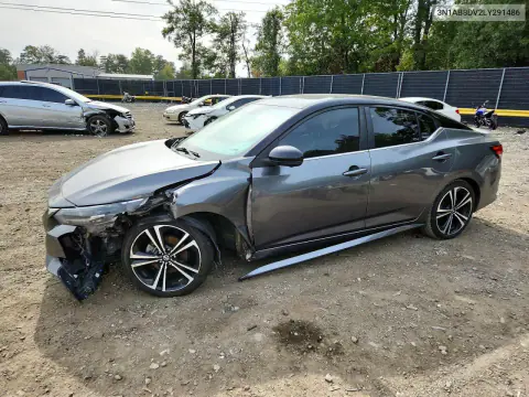 3N1AB8DV2LY291486 — 2020 Nissan Sentra, Передняя часть, фото до ремонта