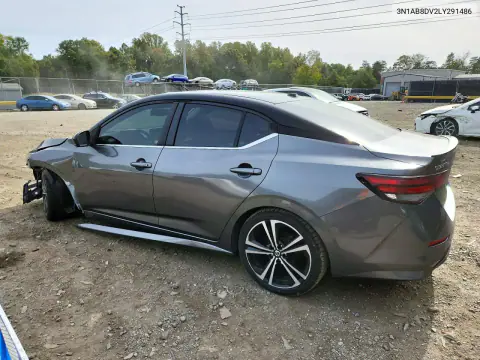 2020 Nissan Sentra Sr VIN 3N1AB8DV2LY291486 фото 2