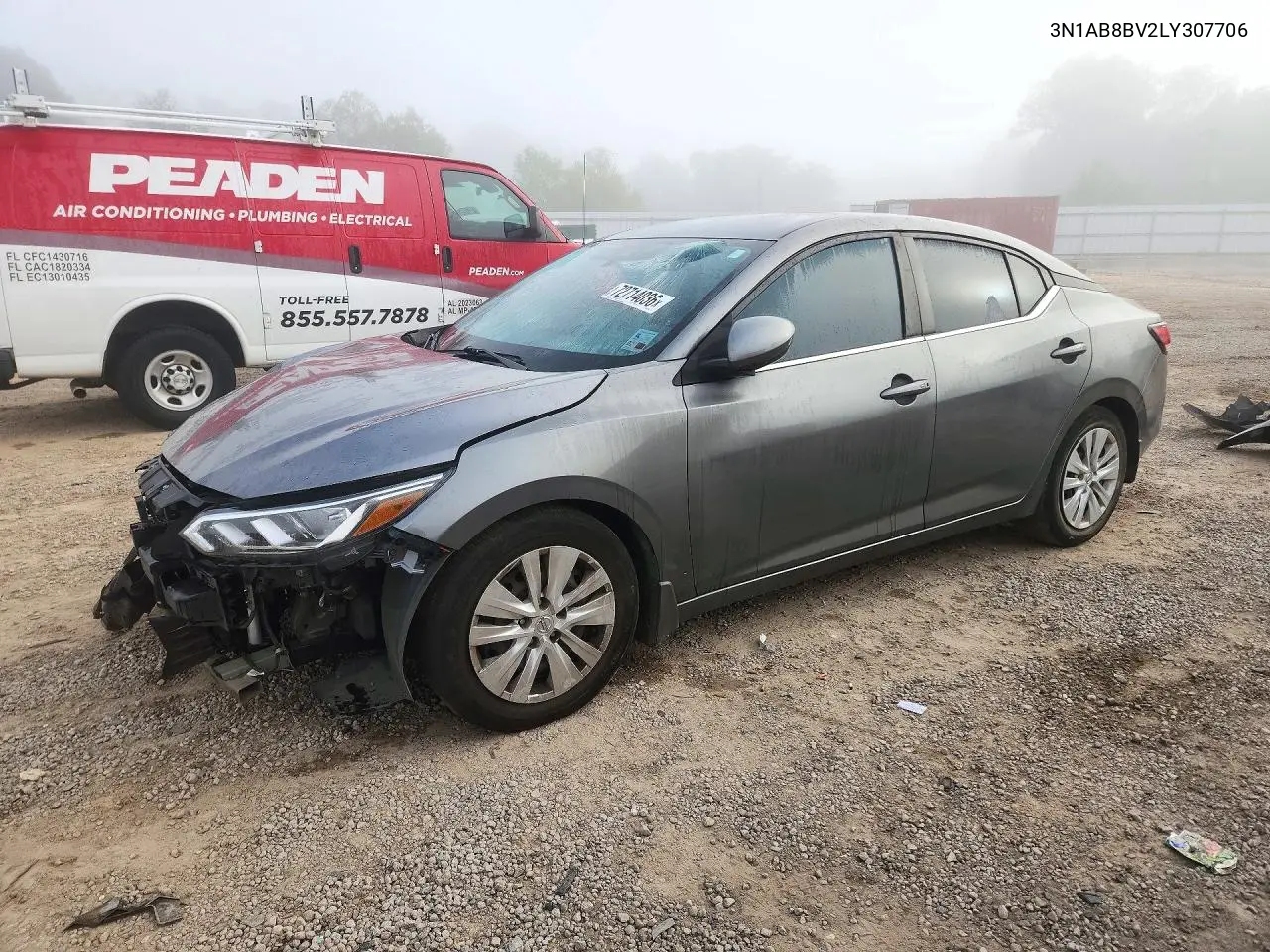 2020 Nissan Sentra S VIN 3N1AB8BV2LY307706 фото 1
