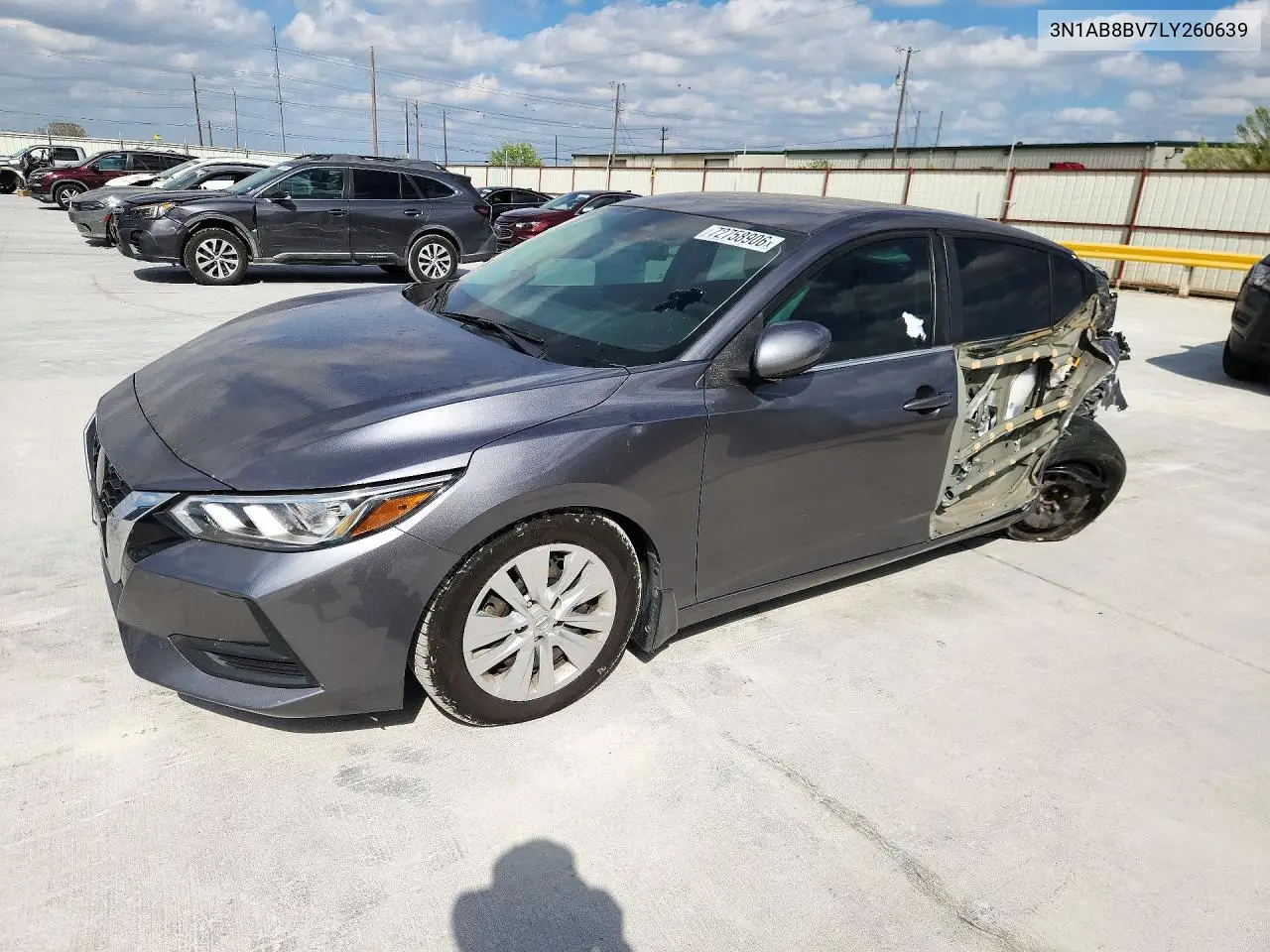 2020 Nissan Sentra S VIN 3N1AB8BV7LY260639 фото 1