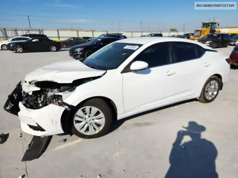 3N1AB8BV9MY267349 — 2021 Nissan Sentra, Передняя часть, фото до ремонта
