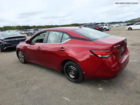 2021 Nissan Sentra Sv VIN 3N1AB8CVXMY216635 фото 2