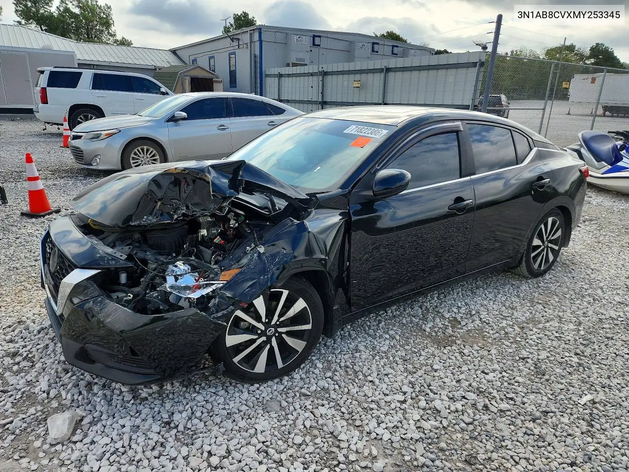 2021 Nissan Sentra Sv VIN 3N1AB8CVXMY253345 фото 1
