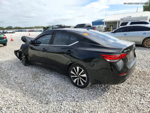 2021 Nissan Sentra Sv VIN 3N1AB8CVXMY253345 фото 2