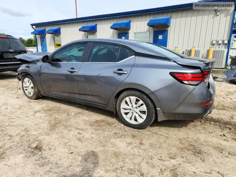 2021 Nissan Sentra S VIN 3N1AB8BV4MY243363 фото 2