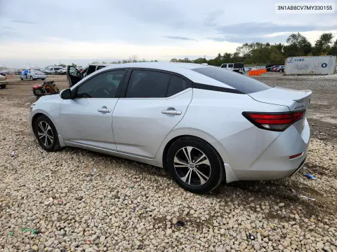 2021 Nissan Sentra Sv VIN 3N1AB8CV7MY330155 фото 2